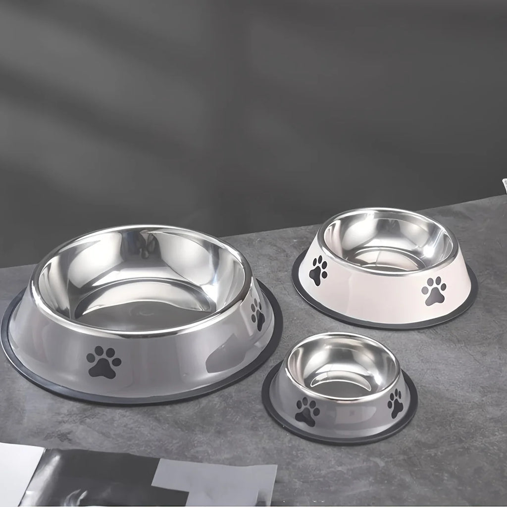 Stainless Steel Pet Bowl Cat  Dog Food Bowl Multi-Specification Anti-fall Food Bowl Food Bowl Feeding Pet Supplies 16 To 22 Cm