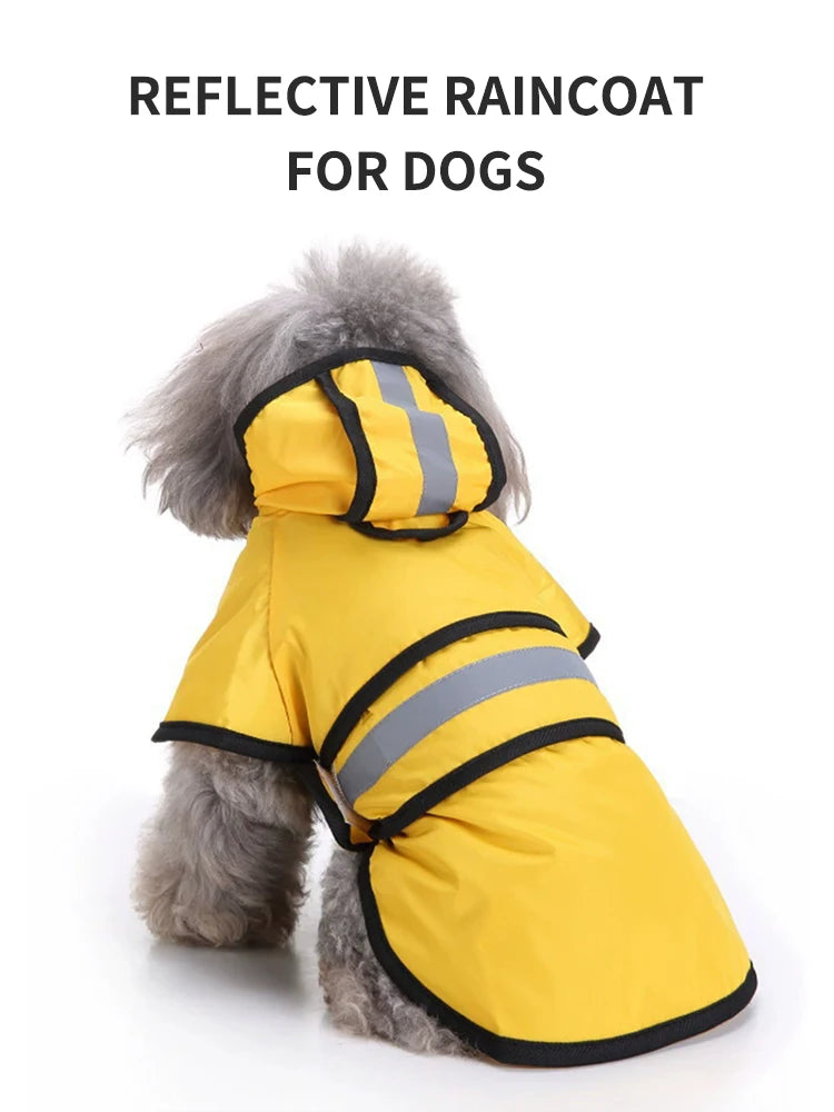 Keep Your Pet Dry And Comfortable - Adjustable Waterproof & Windproof Dog Raincoat!