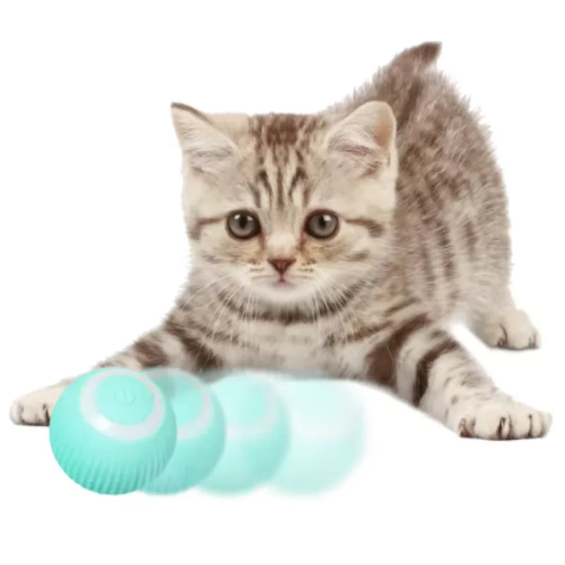 Elektrisk Kattboll - Automatisk Interaktiv Leksak för Inomhuskattar