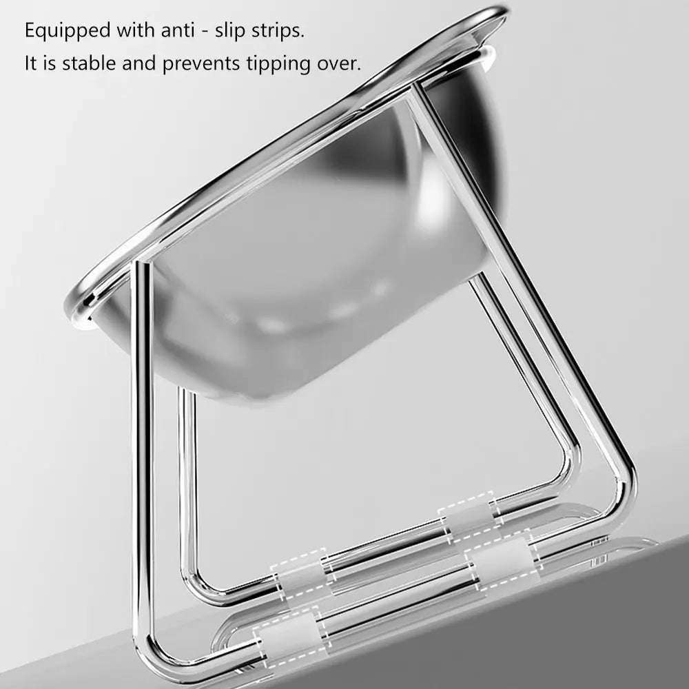 Upphöjd Kattskål Rostfritt Stål - 15° Lutning för Ergonomisk Matning