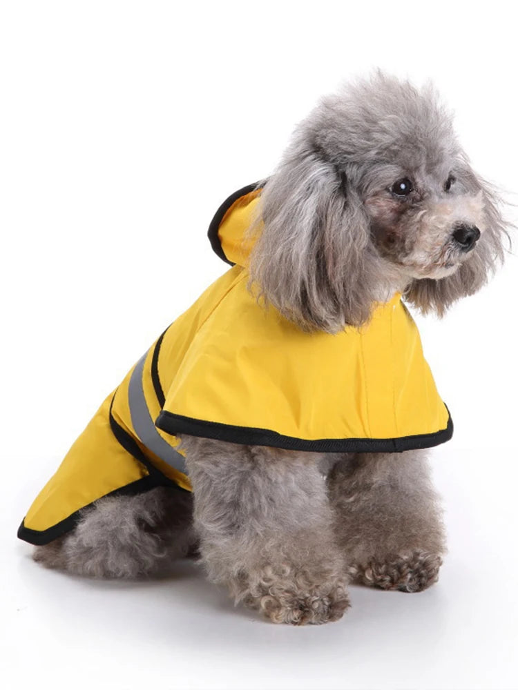 Keep Your Pet Dry And Comfortable - Adjustable Waterproof & Windproof Dog Raincoat!