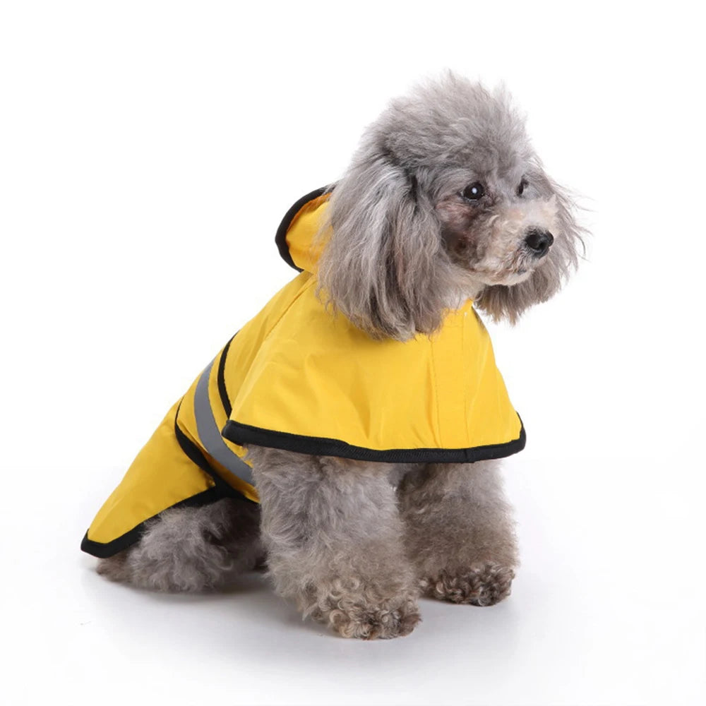 Keep Your Pet Dry And Comfortable - Adjustable Waterproof & Windproof Dog Raincoat!