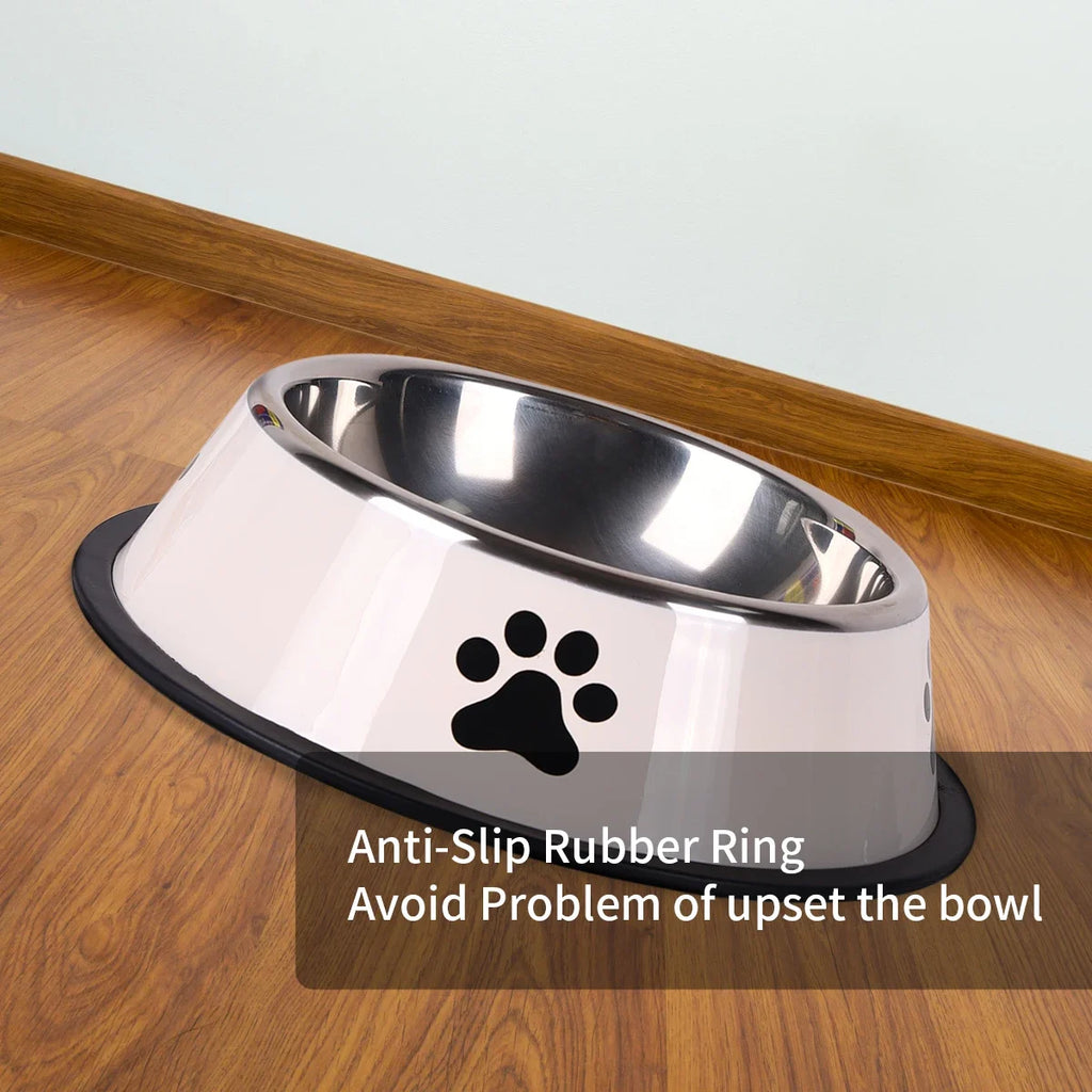 Stainless Steel Pet Bowl Cat  Dog Food Bowl Multi-Specification Anti-fall Food Bowl Food Bowl Feeding Pet Supplies 16 To 22 Cm