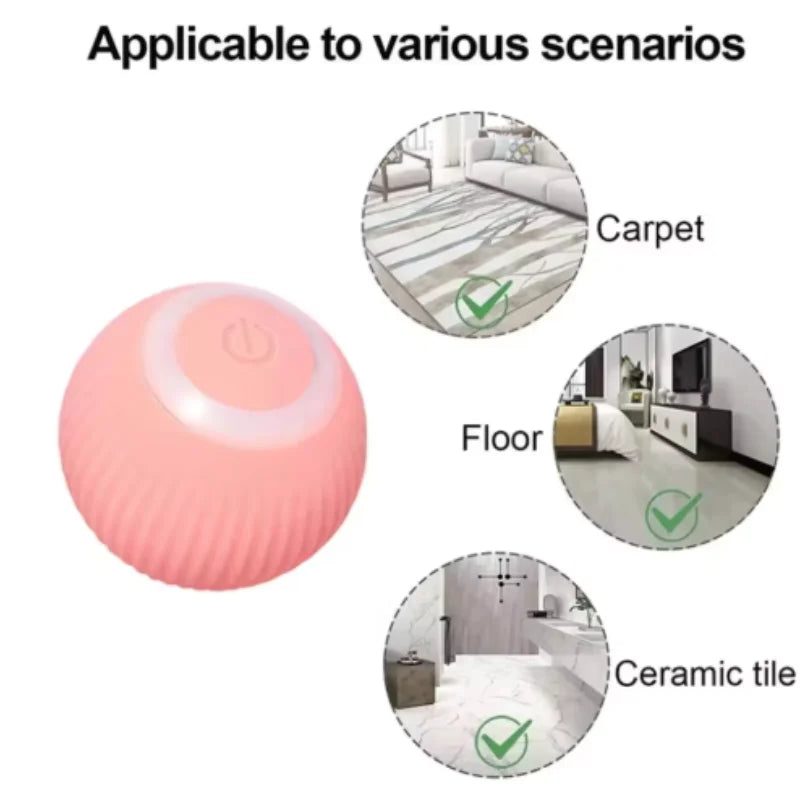 Elektrisk Kattboll - Automatisk Interaktiv Leksak för Inomhuskattar