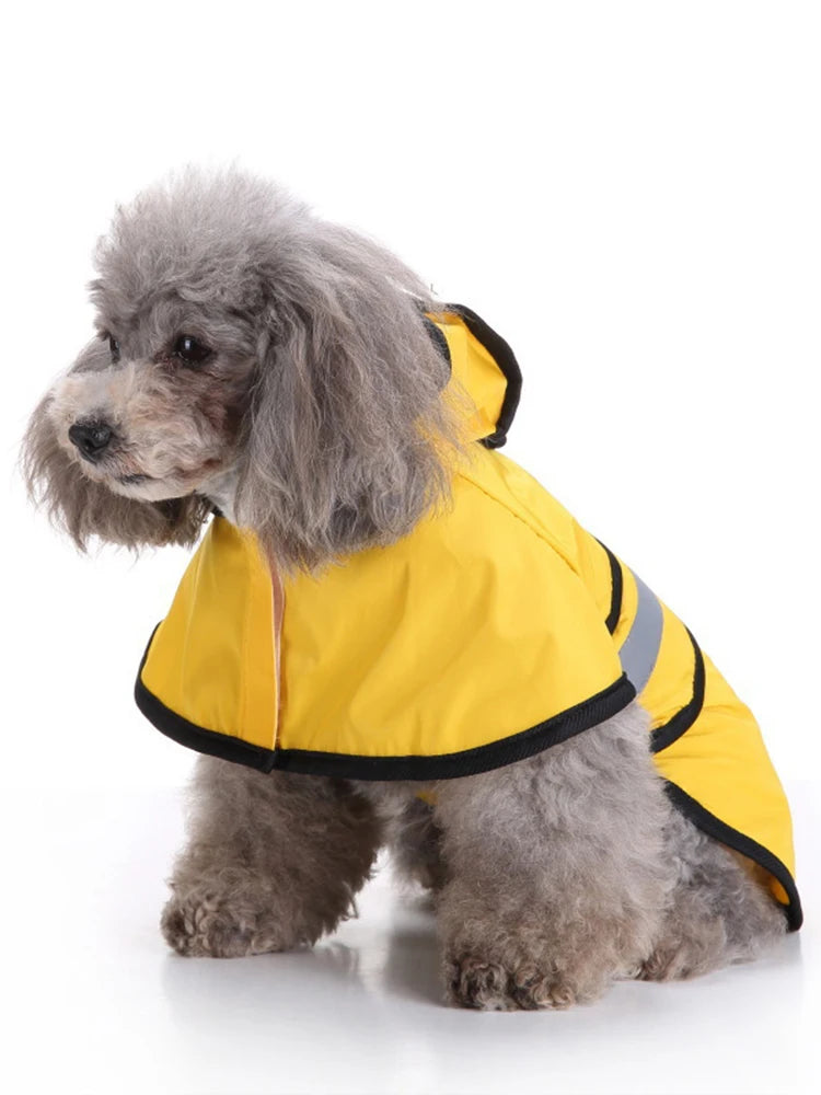 Keep Your Pet Dry And Comfortable - Adjustable Waterproof & Windproof Dog Raincoat!