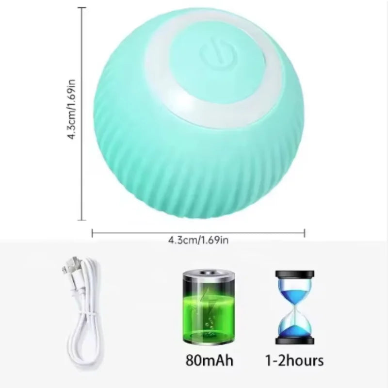 Elektrisk Kattboll - Automatisk Interaktiv Leksak för Inomhuskattar